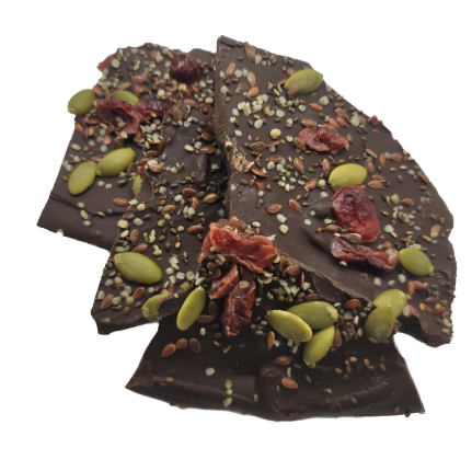 Antioxidant Rich Superfood Dark Chocolate Bark